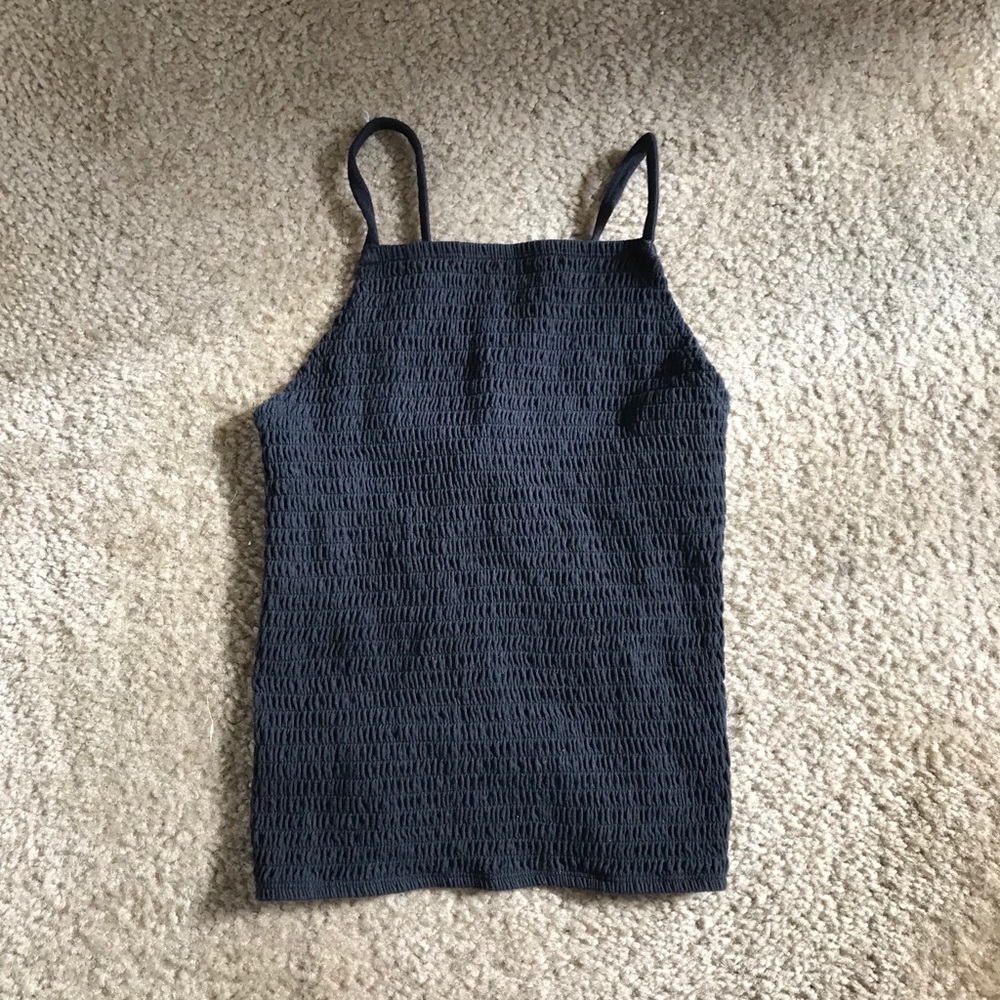 Black cross over back blouse